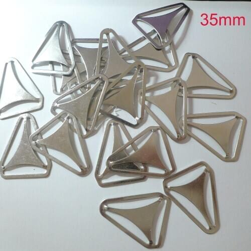 50pcs 35mm Suspender Clips Triangle Suspender Hardware Supplies