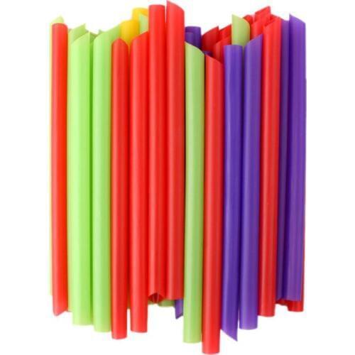 80Pcs/Lot Hot Sale Practical Drink Pearl Milkshake Fat Bubble Tea Straws Cocktail Party Smoothies Jumbo #53801