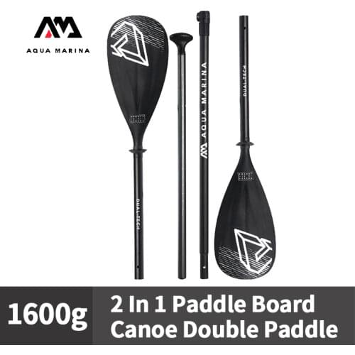AQUA MARINA DUAL-TECH 2-in-1 Glass Fiber Paddle Oar 4/3-section Canoe 2 Bladed Rowing Oars Inflatable Boat Surf Board 236cm