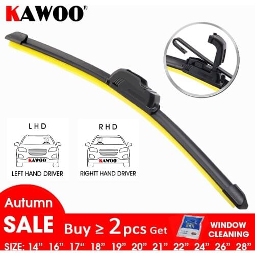 Car Wiper Blade Universal Frameless Boneless Silica gel Silicon Windshield Windscreen Wipers 14"16"17"18"19"20"21"22"24"26"28"