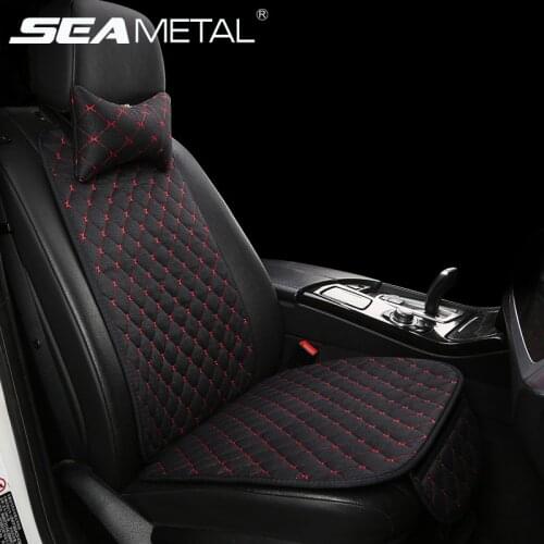 Automobiles Seat Covers Interior Linen Car Seat Cover Mat With Pillow Car Seat Protector Chair Cushion Vehicle Goods Accessories