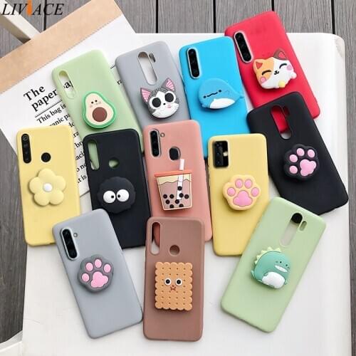 3D silicone cartoon phone holder case for samsung galaxy A01 core A11 A32 M31 M31S M51 A41 A31 A21S A51 A71 4g 5g stand cover