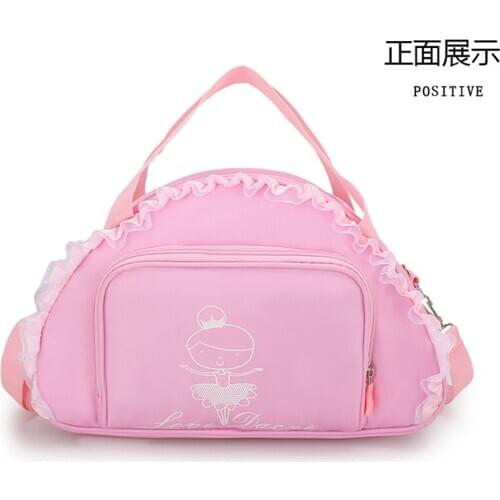 Children Hot Pink Black Ballet Dancing Bag For Girl Lovely Princess Package Large Capacity Dance Handbag High Quality Waterproof