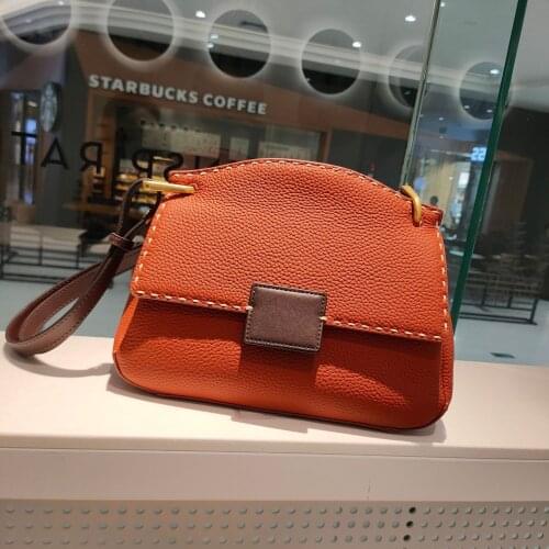 French Retro Leather Handbags Ladies Fashion Underarm Bag Shoulder Messenger Bag Soft Leather 2020