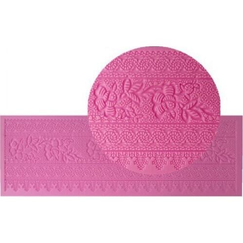 Sell hot Chocolate decoration silicone fondant lace Mold Mould cake decoration pastry tools Lace mould No.f1028