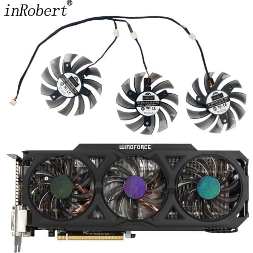 PowerLogic 75MM PLD08010S12H 2Pin 3Pin Cooler Fan For NVIDIA GeForce GTX 560 460 Ti R7 260x R270X MSI 560 Ti Graphics Video Card