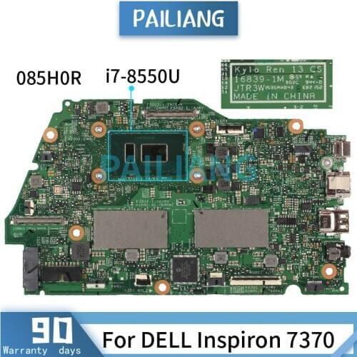 Mainboard For DELL Inspiron 7370 i7-8550U Laptop motherboard CN-085H0R 085H0R 16839-1M SR3LC Tested OK