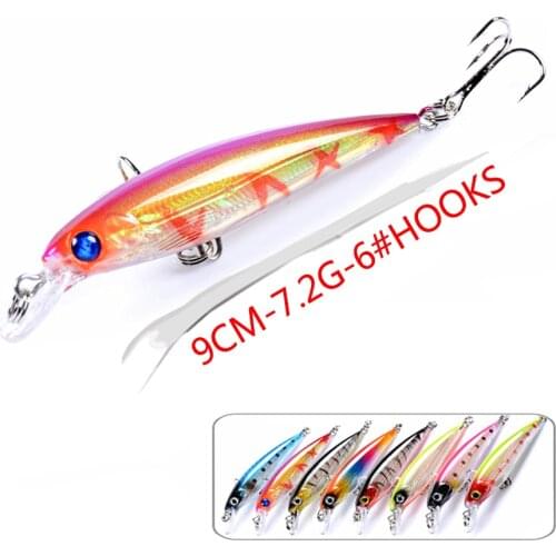 Minnow Laser Hard Plastic Bait Artificial Wobbler For Fishing Lure 3d Eyes Crankbait Fishing Accessories/Tackle Swimbait Pesca
