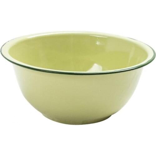 Smooth Surface Multifunctional Corrosion Resistance Enamel Bowl Thickened Nostalgic Green Salad Pasta Soup Basin for Dinne Bowls