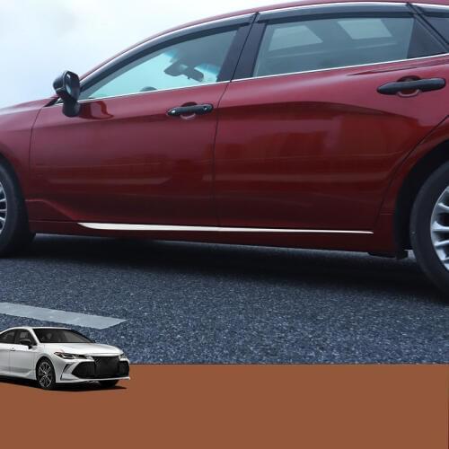 Modified special exterior side skirt anti-collision strip decoration car door bright strip For Toyota AVALON 2019 2020