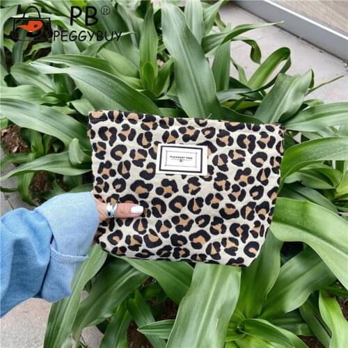 Fashion Women Animal Pattern Clutch Portable Canvas Travel Small Washing Cosmetic Bags Waterproof Zipper Organizer Beauty Case