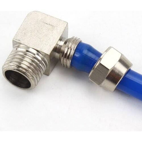 2pcs Trachea Quick Threaded Joint Pl4 6 8 10 12mm Tube To M5 M6 1/8 1/4 3/8 1/2 Copper Pneumatic Element Quick Twist Joint PL