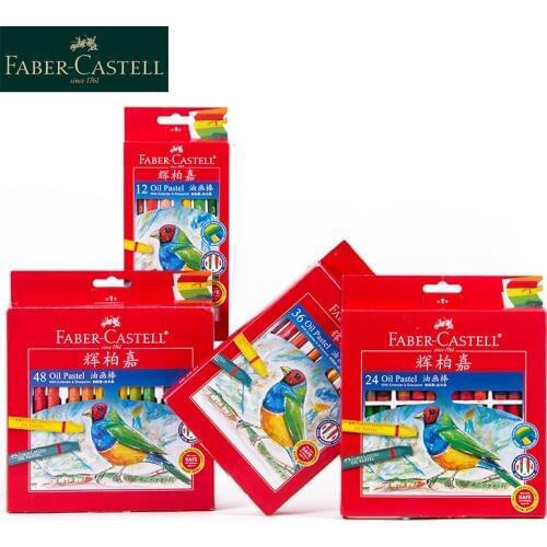 Faber Castell 122724 Oil Pastel 12/24/36/48 Colors Set Hexagonal Crayons Student Graffiti Painting Drawing School Art Supplies