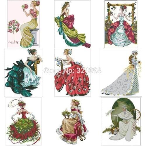 Madam patterns Counted Cross Stitch 14CT DIY wholesale Chinese Cross Stitch Kits Embroidery Needlework Sets