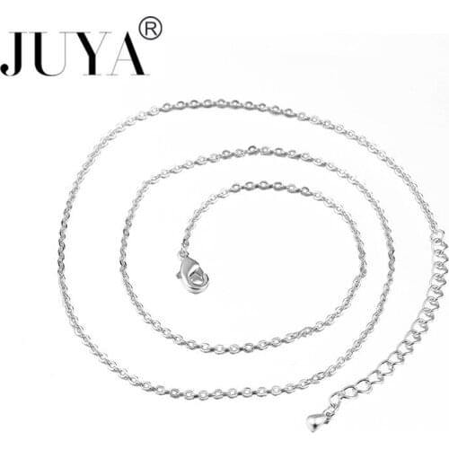 JUYA 2021 New Fashion Chokers Neckalces O Link Chain Copper Adjustable Necklace DIY Handmade Jewelry Findings Accessories