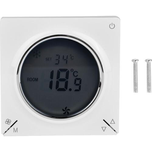 LCD Air Conditioning Fan Coil Central Thermostat Cooling Heating Room Temperature Controller Central Fan Coil Thermostat