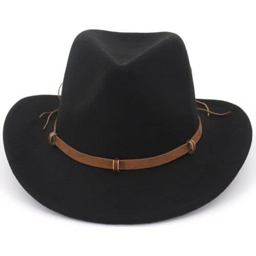 Autumn And Winter Retro Fedora Mens And Womens Universal Solid Color Snake Leather Belt Classic Church Hats Bowler Jazz Man