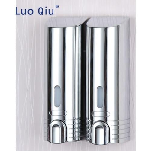 Electroplated plastic soap dispenser high end soap box pressing double ends for home sale of soap dispenser hotel