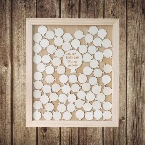 Rectangle Design Maple Leaf Personalization Infinity Wedding Guestbook Balloon Alternative Guest Book Heart Custom Dropbox