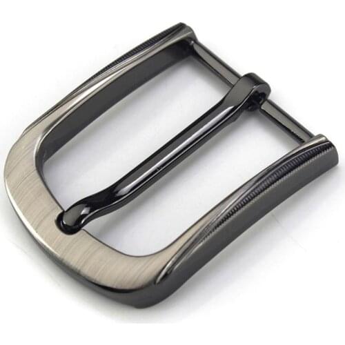 1x 40mm Solid Brushed Metal Belt Buckles Men Women Fashion Single Pin Buckles For 37mm-39mm Belt Leather Craft Jeans Accessory
