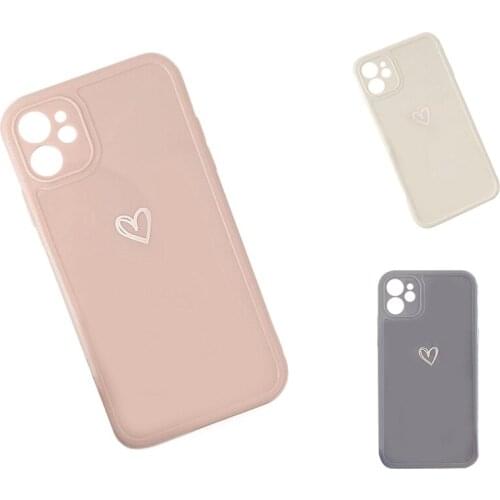 Hand Drawn Love For Iphone 12 Pro Couple Phone Case Soft Anti-Fall