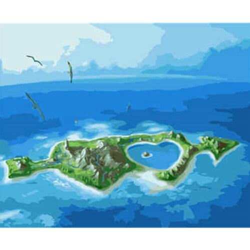 Moderne Diy Olieverfschilderij Canvas Wall Picture Art Painting By Number 40X50cmZeroFoundation New Painter Propylene Landscape