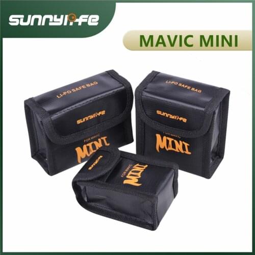 Mavic Mini Battery Safe Bag Storage Bag Sunnylife for DJI Mavic Mini Battery with Heat Resistant Explosion Proof Radiation Proof