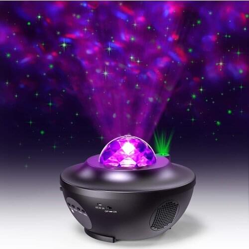 Led Galaxy Projector starry sky night light projector led Lamp Ocean Wave Projector With Music Bluetooth Speaker Remote Control