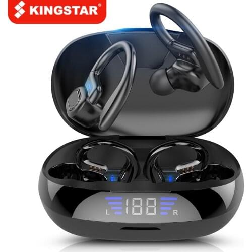 KINGSTAR TWS Bluetooth Earphones With Microphones Sport LED Display Wireless Headphones HiFi Stereo Earbuds Waterproof Headsets