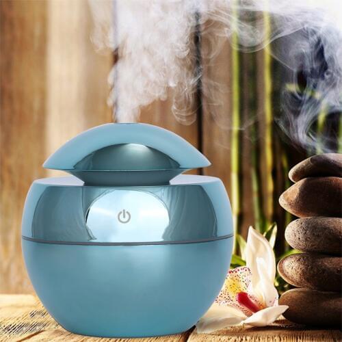130ML USB Aroma Essential Oil Diffuser Ultrasonic Air Humidifier Mini Mist Maker Aroma Diffuser Home Office 7 Color LED Light