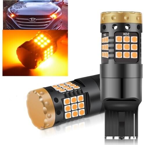 Amber 1156 BAU15S Anti-Hyper Flash High Power 1850lm 7440 T20 LED Canbus No Error Turn Signal Light For Lada Kalina Granta Vesta