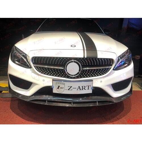 Z-ART real carbon fiber aerokit for Mercedes benz W205 AMG Package carbon fiber body kit for C class 2015-2018 tuning body kit