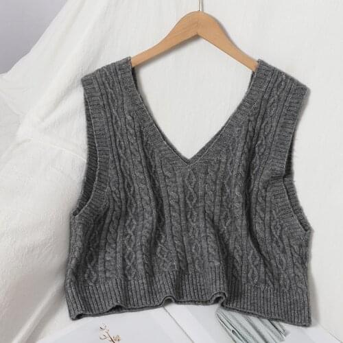 HELIAR Women Sweater Vests Sleeveless V-Neck Sweater Vests Women Stretchy Fashion Loose Pullovers Vests Women Winter