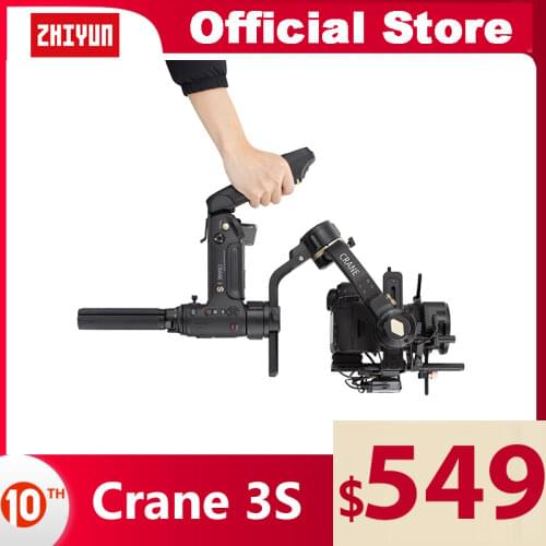 ZHIYUN Official Crane 3S-E/Crane 3S 3-Axis Handheld Gimbal Payload 6.5KG for Video Camera DSLR Camera Stabilizer New Arrival