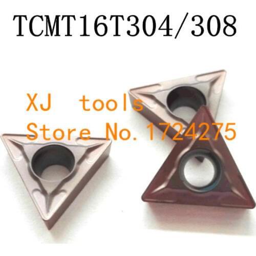 10PCS TCMT16T304/TCMT16T308 carbide CNC inserts,CNC lathe tool,apply to stainless steel and steel processing, insert STFCR/STGCR
