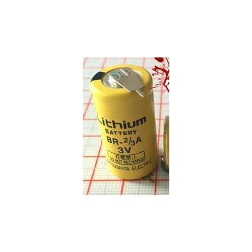 10PCS New imported BR-2/3A 3V PLC lithium battery with solder feet