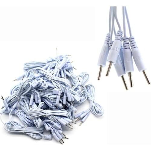 100pcs Replacement 2-Pin 4Pin Electrode Lead Wire Connector Cables Jack DC Head 2.5mm Connect Physiotherapy Machine or TENS Unit