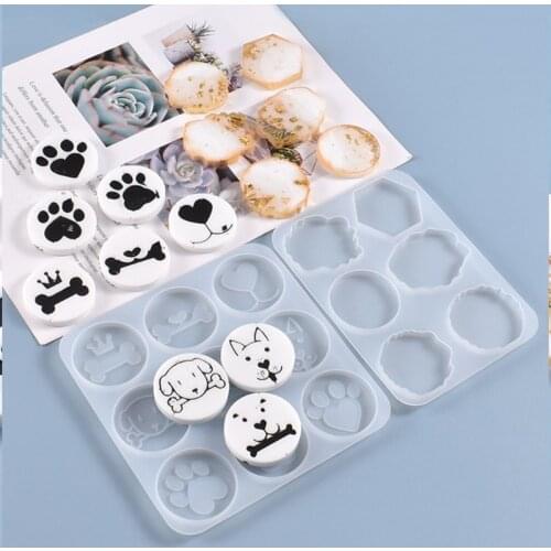 13MC Crystal Epoxy Resin Mold Cute Pet Ornaments Casting Silicone Mould DIY Crafts Jewelry Decorations Making Tools