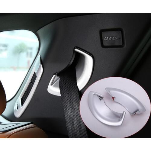 2* Chrome ABS Car Rear Seat Safety Belt Cover Trim For Land Rover Discovery Sport 2015 2016 2017