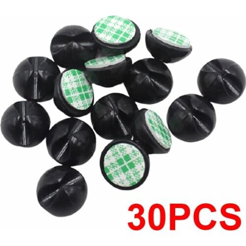 30Pcs Multipurpose Car Desk Desktop Wall Round USB Wire Cord Cable Holder Clip Organizer Retainer Clamps Collation Management