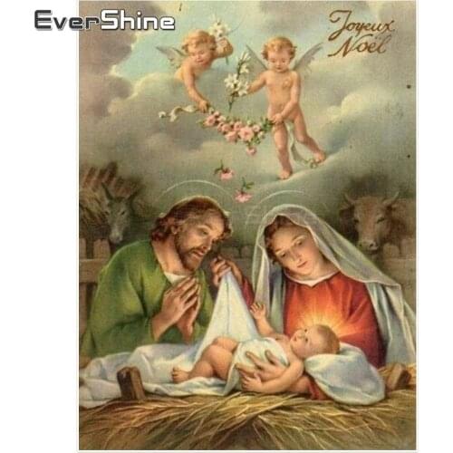 EverShine Diamond Embroidery Full Display Religion Picture Of Rhinestones Diamond Painting People Cross Stitch Mosaic Wall Decor