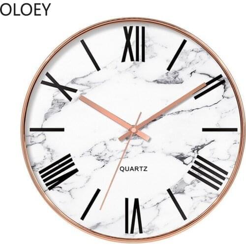 Nordic Large Wall Clock Modern Design Silent Creative Rose Gold Clocks Wall Home Decor Living Room Bedroom Kitchen Wall Watch