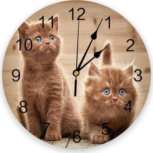 Cute Pets Cat 3D Wall Clock Modern Design Brief Living Room Decoration Kitchen Clock Art Wall Watch Home Decor
