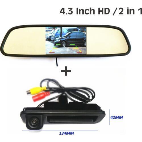 For Ford Focus 2 Focus 3 Sedan Hatchback CCD HD Car Rear View Parking Backup Camera + 4.3" Car Rearview Mirror Monitor TFT LCD
