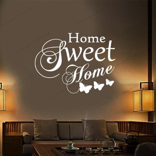 Home Sweet Home Decor Wall Stickers DIY Removable Art Vinyl Family Quote Wall Sticker Decorating DIY Family Art Customize DW9772