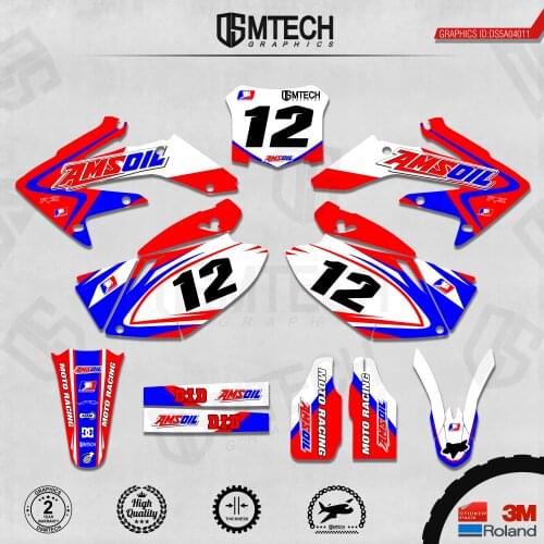 DSMTECH Customized Team Graphics Backgrounds Decals 3M Custom Stickers For 2004-2005 2006-2007 2008-2009 CRF250R 011