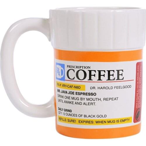 Creative Decal Ceramic Mug Home Office Personality Bottle Shape Milk Coffee Cup To Send Friends Gifts Cup