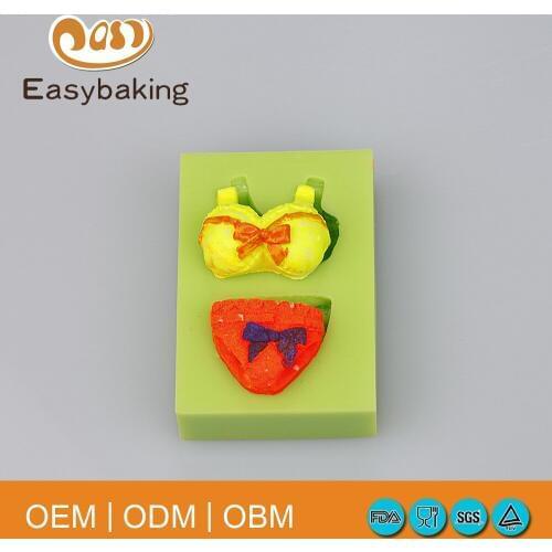 Lovely underwear suits shape silicone mold for fondant cake chocolate candy mold tools easy baking