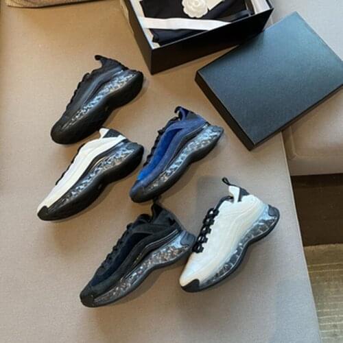 Hot Sale Trainers Super Fashion Casual Suede Calfskin Velvet Grosgrain Womens Sports Shoes Good Quality Designer Sneaker 35-41