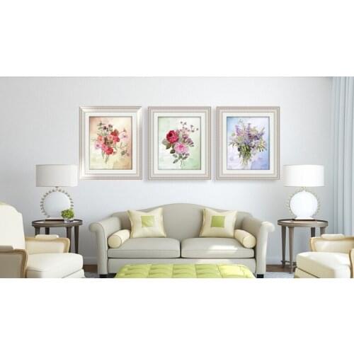 55x65cm 3D Colorful flowers Ribbon embroidery kit stain painting set handcraft kit DIY handmade needlework art home decor